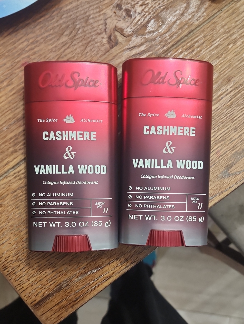 2 new old spice Cashmere & Vanilla Wood Deodorant Stick - Red
